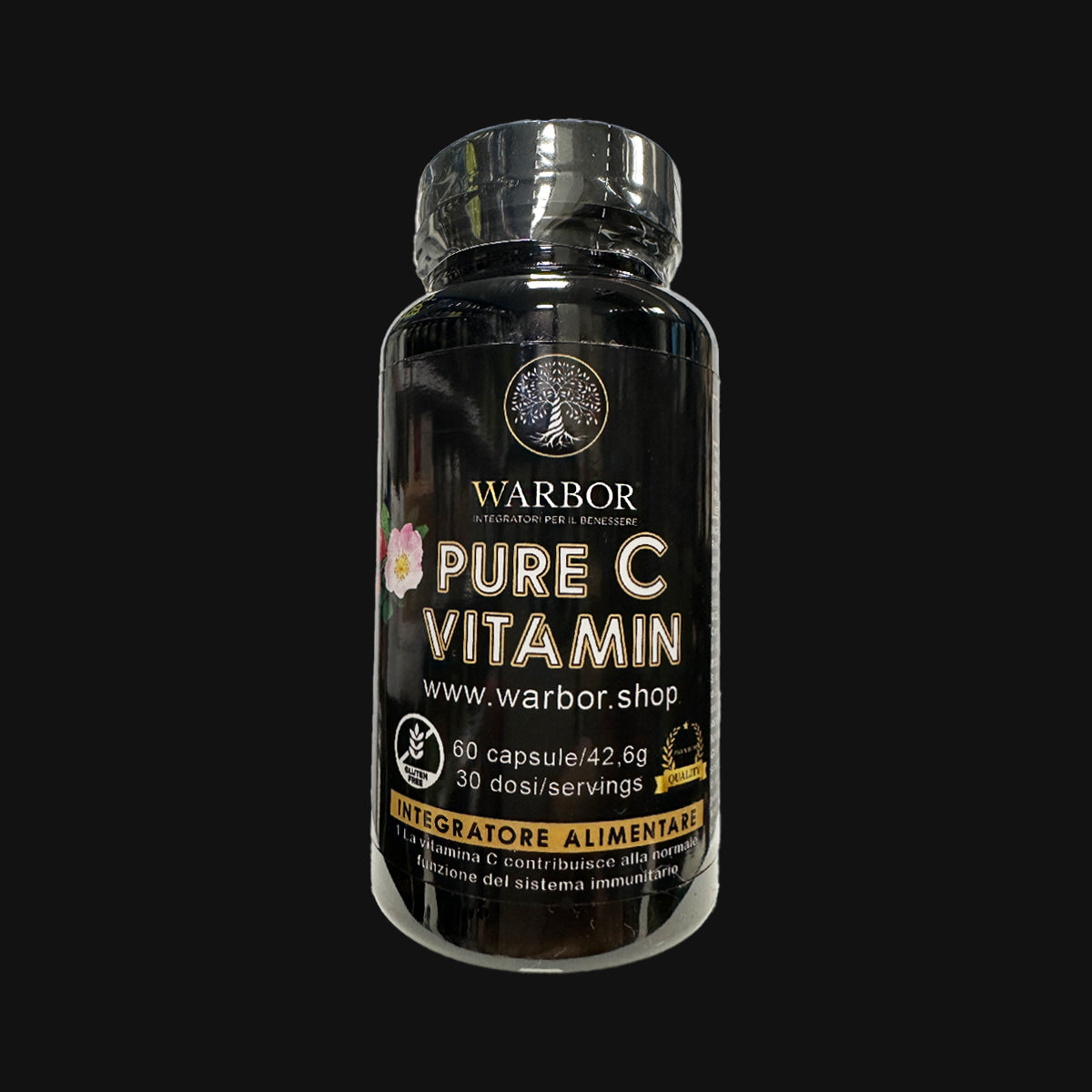 Vitamina C Pura con Rosa Canina – Warbor Integratore 60 Capsule