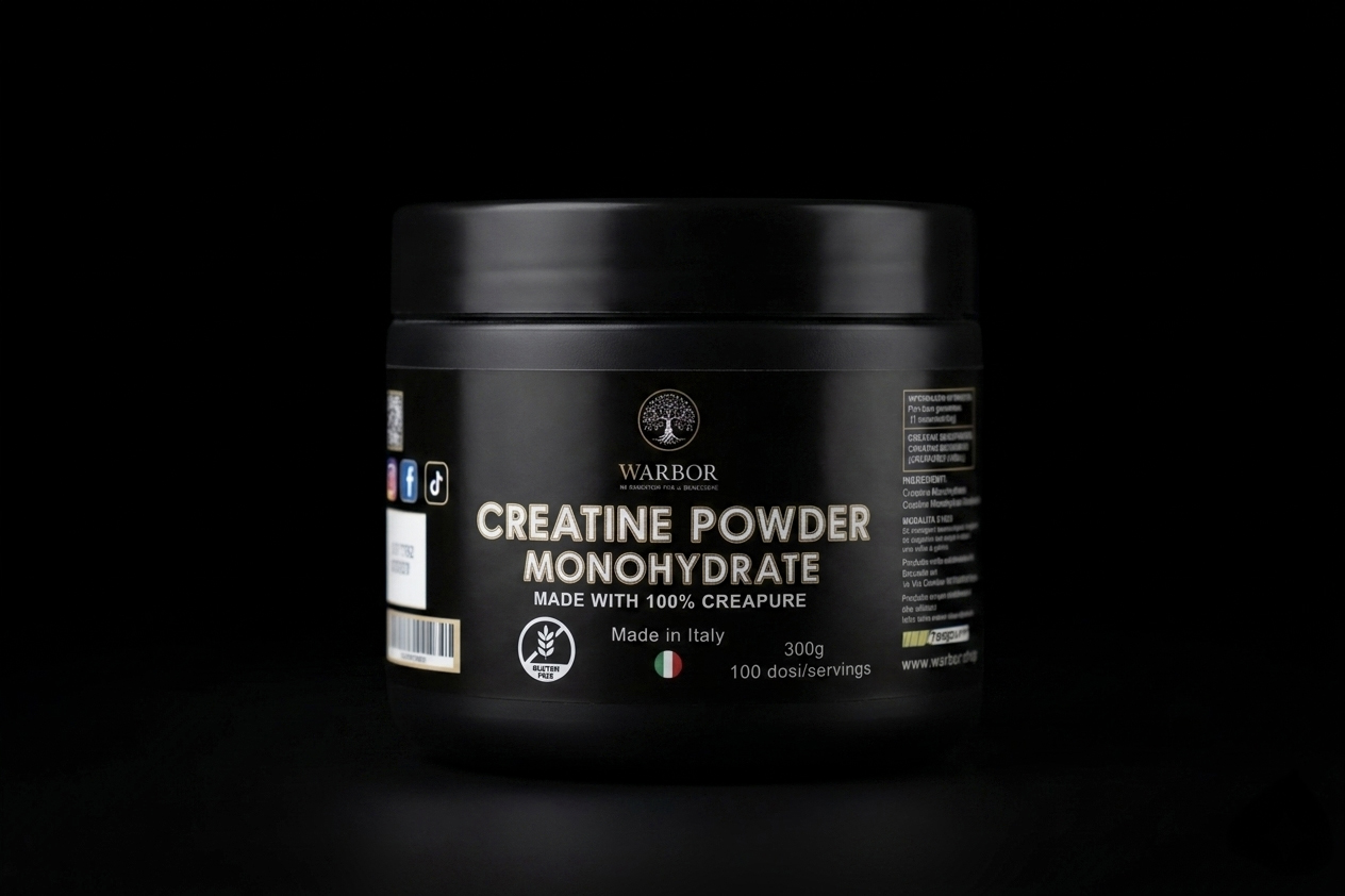 Warbor Creatine Powder Monohydrate Creapure® – Creatina Monoidrato Pura in Polvere per Forza e Performance